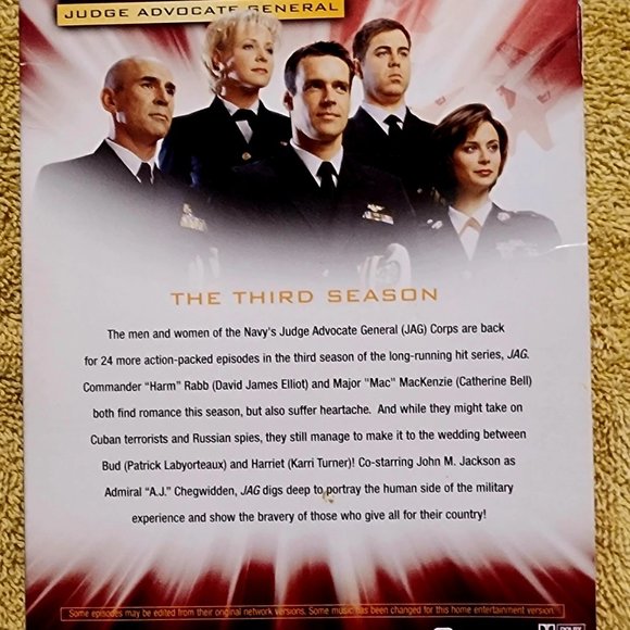J A G - The complete 3rd season DVD's  (1997 - 1998) - Picture 2 of 4